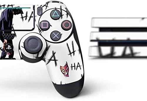 Skinit Decal Gaming Skin Compatible with PS4 Pro Console and Controller Bundle - Officially Licensed Warner Bros Hahaha - The Joker Design
