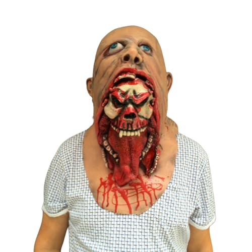 Mqhxellw Biohazard Horror Latex Mask with Zombie Eating People Theme