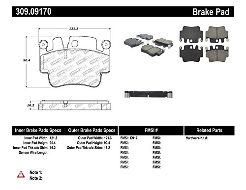 Stoptech 309.09170 Sport Brake Pads With Shims And Hardware #TOP1