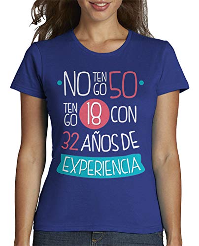 latostadora Camiseta 1968, No Tengo 50. - Camiseta Mujer Corte clásico Azul...