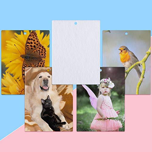 100 Pieces Sublimation Air Freshener Sheets Car Scented Hanging Sheets Felt Air Freshener Rectangle Fragrant Sheets With 100 Pieces Bags And Rope For Most Car Decoration #TOP3