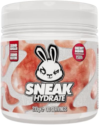 SNEAK Hydrate | Cherry Bomb | Coconut Water with Electrolytes, Zero Caffeine, Zero Sugar, Natural Flavours & Colours, Ashwagandha KSM-66 | 30 Servings