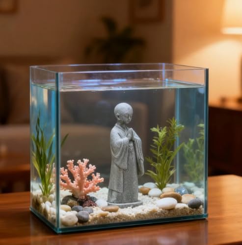 Estatua Buda de Piedra Meditación 5.3 Pulgadas miniatura 2