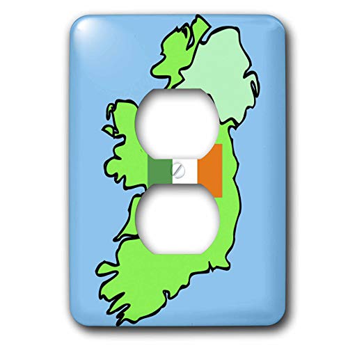 Coque pour 2 prises Irlande impression bilingue haute définition 3dRose