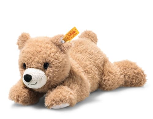 Steiff Barny Braunbär liegend 22 cm, Soft Cuddly Friends, Kuscheltier Teddy, Stofftier Bär aus kuschelweichem Plüsch, Flauschiges Plüschtier zum Spielen & Kuscheln, waschmaschinenfest