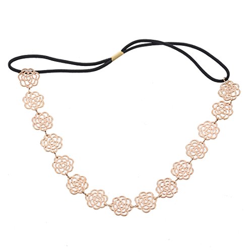 Serre Tete Bandeau a Cheveux Metal Fleur Cisele d'Or pour Femme Mariage Cover