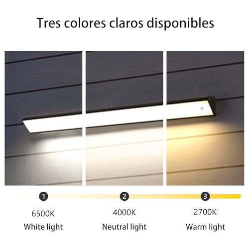 Applique murale extérieure LED 90cm design noir étanche pour façade haut de gamme - 2