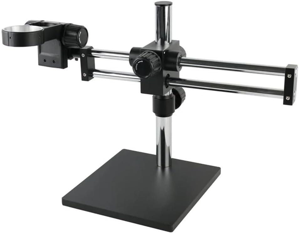 ZTBH Microscope Accessories Kit Double Arm Boom Stand Clip Bracket for Binocular/Trinocular Stereo Zoom Microscope PCB Industry Lab Microscopio Microscope Slides