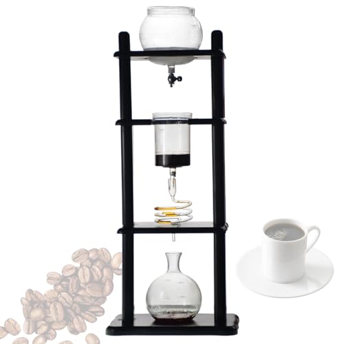 Cafetera fría con gotero ajustable, gran capacidad para múltiples tazas, ideal para uso doméstico