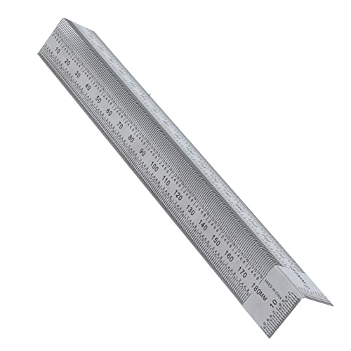 Präzisions-Biegelineal 90°-Ritzlineal Edelstahl-Biegelineal für die Holzbearbeitung, Bereich 0-180 Mm Cover