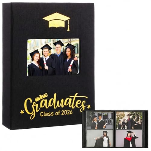 Dinifee 2026 Graduation Photo Album 200 Pcs 4 x 6 Inch...
