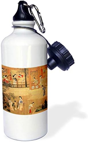 3dRose Print of Chinese Ladies in Palace in Ming Dynasty-Sports Water Bottle, 21oz , 21 oz, Multicolored image 3