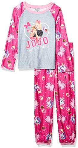 Nickelodeon Girls' Big JoJo Siwa 2-Piece Pajama Set, Sweet Swagger, 10