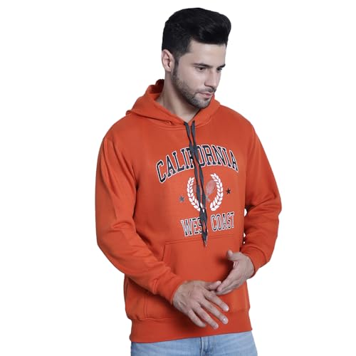 Image of Mack Jonney Printed Hooded Cotton Fleece Hoodie for Men-MACK32358
