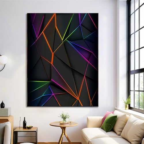 Laminas decorativas pared de arte abstracto negro para cambiar el estilo de tu salon