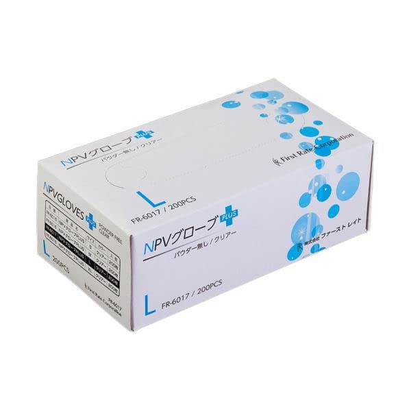 プラスチックグローブ NPVグローブPLUS Lサイズ200枚入20箱