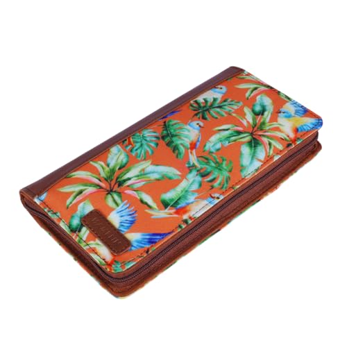 HAMELIN Unisex Passport Holder with RFID Blocking Technology | Vegan Leather Passport Cover,Travel Document Organiser | Passport Wallet with 4 Passport Slots,8 Card Holder Slots | Coral Flutter 5 41GdC 78AfL