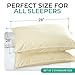 Cheer Collection Set of 2 Organic Kapok Bed Pillows, Natural Kapok Fiber Filled Sleeping Pillows with Breathable Cotton Shell, Standard Size, 20 x 28 inches