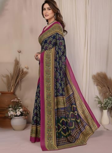 Image of Yashika Women's Georgette Saree with Blouse Piece for Traditional Ethinic Wear Sari