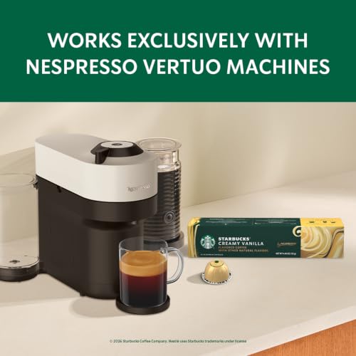 Image of Starbucks by Nespresso Vertuo, Vanilla Flavored Coffee, 30-count | Light Roast Coffee Pods, Brews 7.8 oz.