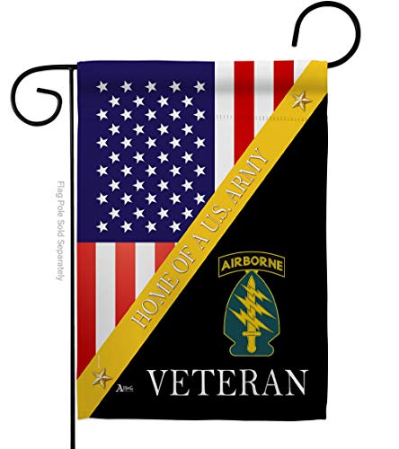 Home of Special Forces Airborne Garden Flag - Armed Army Rangers United State American Military Veteran Retire Official - House Decoration Banner Small Yard Gift Double-Sided Made in USA 13 X 18.5