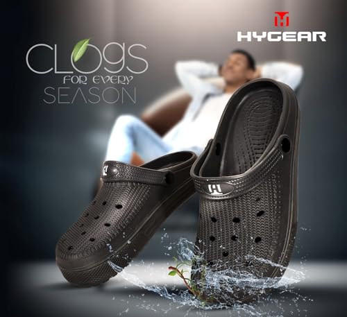 Image of Hygear Men's Feather EVA Clogs | Lightweight | Breathable | Waterproof | Anti-Skid | Comfortable Slip-On Clogs for Men