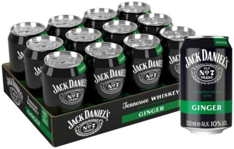 Jack Daniel's Jack & Ginger Tennessee Whiskey 12x 0,33l Dose-10% Vol.