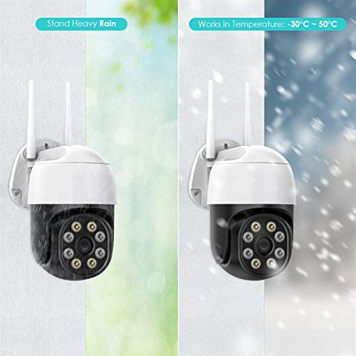 Caméra de surveillance extérieure PTZ 2MP avec détection humaine IA