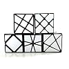 Speed Cube Set, Magic Cube Bundle of 3x3 Axis Cube Windmill Cube Fisher Cube SQ1 Cube and Skewb Cube Suitable for Brain Development Puzzle Games Brain Teaser Black 5 Pack