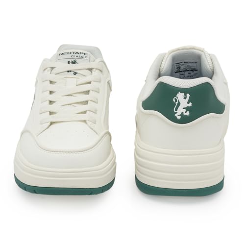 Red Tape Men's Low Top Fashion Sneakers Casual Lace-Up Dress Shoes for Clubbing, Outings, Travel, Work & Daily Wear, Comfortable Cushioned Insole, Breathable Fit Slip On, Non-Slip Tennis Shoe Design3