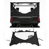 BALOCEO UTV Soft Rear Window Compatible with 2016-2025 Honda Pioneer 1000-5P/ 1000 Back Windshield Panel W/ Zipper Open Clear Window