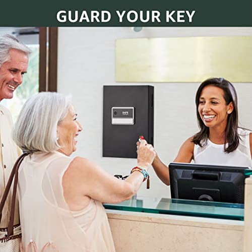 Jinjunye 2 In 1 Smart Key Cabinet, Key Security Lock Box Wall Mount With Fingerprint,Spare Key, Key Organizer With 30 Key Hooks And Tags Key Lab, Key Management Key Storage Lock Box, Black. #TOP4