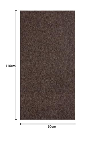 THE RUGS Low Pile Area Rugs - Modern Indoor Rugs for Living Room Bedroom, Dining Room, Entryway - Non-Shedding (Brown, 60x110 cm) - Image 2