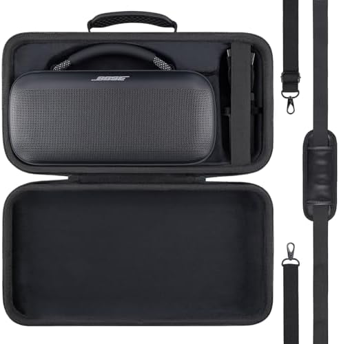 for Bose SoundLink Max Portable Speaker Hard Travel Case, Black