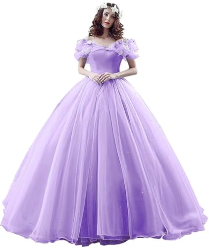 Image of Women's Off Shoulder Quinceanera Ball Gowns Masquerade Princess Long Prom Formal Evening Party Dress
