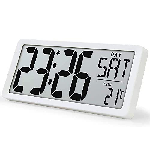 befon Digitaler Wecker, Nachttischuhr mit 6 optionalen Alarmtönen, einstellbare Alarmlautstärke, einfach zu bedienen, USB-Ladegerät, große Ziffern, Schlummerfunktion, 12/24 Stunden, Netzbetrieb (weiß) Cover