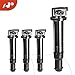 A-Premium Engine Ignition Coil Packs Compatible with Hyundai Accent Kia Rio Rio5 2006 2007 2008 2009 2010 2011 1.6L Compatible UF-499 27301-26640 C1543 (4-PC Set)