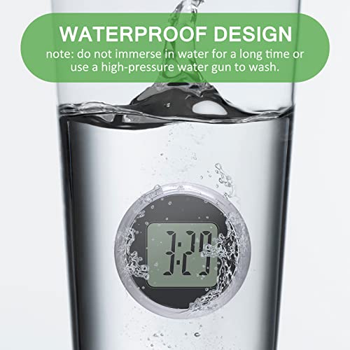 SUNJULY Motorrad Uhr - IP64 Wasserdichte Mini Uhr Mit Klarer Digitaler Anzeige für Fahrrad, Motorrad und Autos