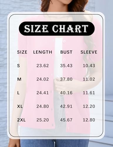 Image of FreshNight Women's 2025 Short Sleeve Cardigan Button Up Hollowed Out Crewneck Shrug Sweaters Knit Sweater Tops Lightweight