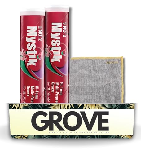Image of Mystik JT-6 EP Lithium Grease 14 oz Bundle with Microfiber Cloth - Multi-Purpose Grease for Industrial, Mining & Construction Applications - Superior Protection for Wheel Bearings - (3 Items)