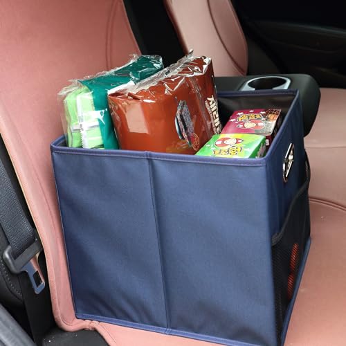 OYOUNGNI Foldable Car Trunk Organizers, Collapsible Trunk Organizer for SUV, Waterproof Multipurpose Storage Bins with Leakproof Liner, 2 Pack, Blue - Thumbnail 2
