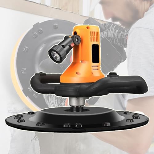 SXYKXYDL Pulidora eléctrica para Alisar Paredes, Llana eléctrica para mortero de Yeso de 2880 W con Varilla mezcladora y pértiga telescópica extraíble, Cable de alimentación de 4 m