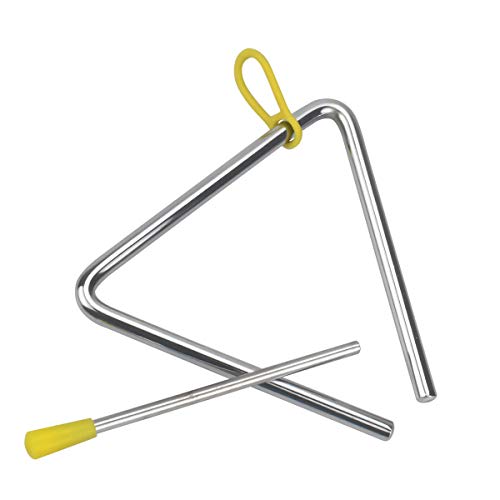 Instrumento triangular de 5", YMWALK batidor triangular musical instrumento de percusión de...