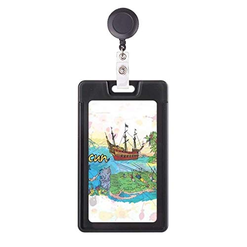 Porte-badge Cancun rétractable avec motif Maya pour ne plus jamais perdre votre pass