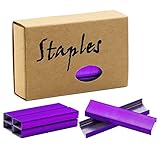4 Pack Purple Staples for Stapler, 26/6 Standard Staples Set Jam Free Stapler Refills, 1/4 Inch...
