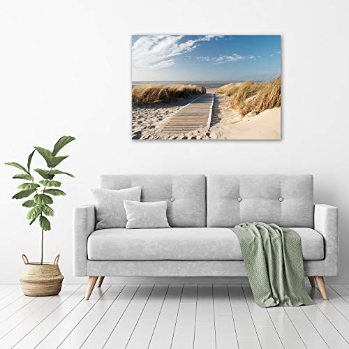 Image tableau photo decorative panoramique plage beige verre 100x70 - 4