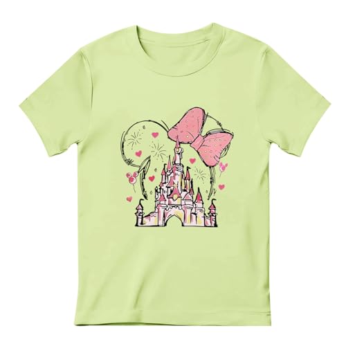 Image of Graphic Shirts for Girls Cute Bow T Shirt Kids Toddler Holiday Tshirt Vacation Trip Summer Tee Cotton Tops
