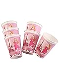 COOLMP 6 Gobelets en Carton Princesse 25 cl - Taille Unique - Décoration et Accessoires de fête, Animation Festive, Anniversaire, Mariage, événement, Jouet, Cotillon