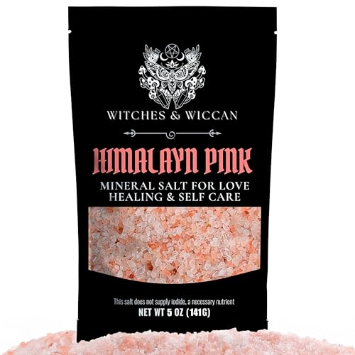 Pink Himalayan Salt for Love, Self-care, and Healing Rituals – Himalayan Pink Salt Ideal for Baths, Spells, and Circle Casting – 5 Oz Bag, Witches & Wiccan