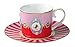PiP Studio Tasse mit Untertasse Love Birds Medallion, Porzellan, Pink, 1